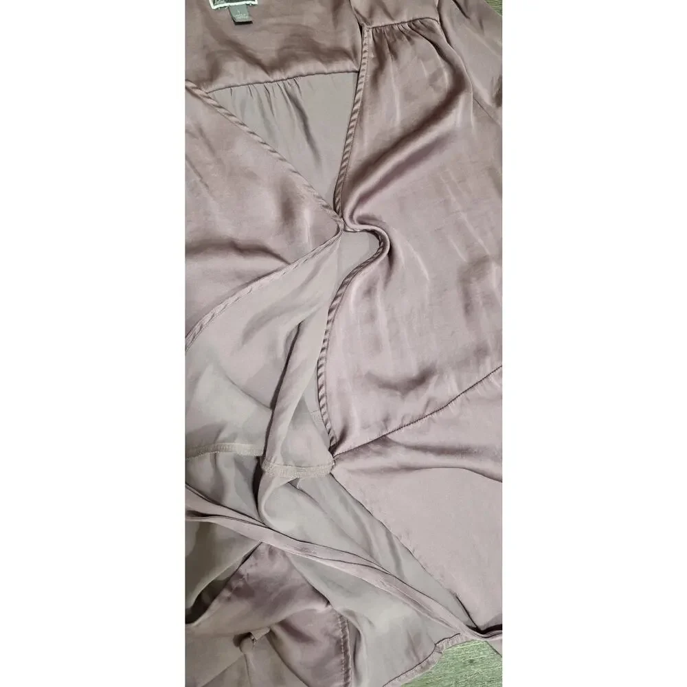 Chelsea 28 Wrap Tie Blouse Silky Blush Button Cuff Womens Size Large Long Sleeve - Picture 9 of 10